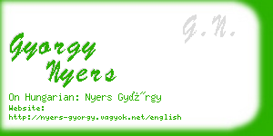 gyorgy nyers business card